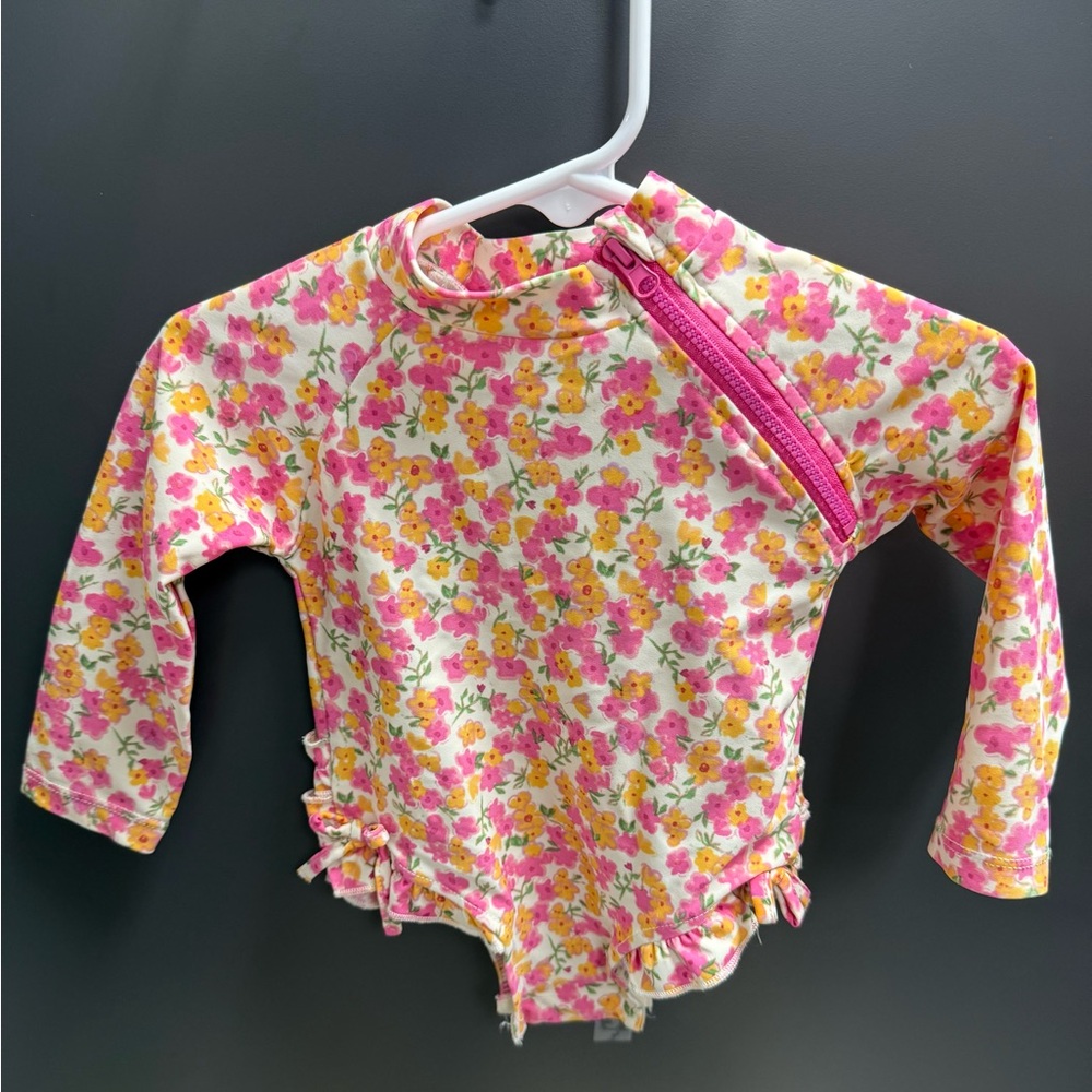Jessica Simpson Baby Girls’ Floral Long Sleeve Swimsuit
Size: 12 Months